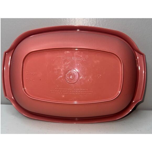 Vintage Tupperware Microwave Food Steamer 6 Cup Dusty Pink 3-Piece 1273-3 - Picture 2 of 7